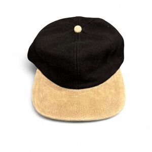 Vintage 90s 100% Wool baseball cap Black USA made